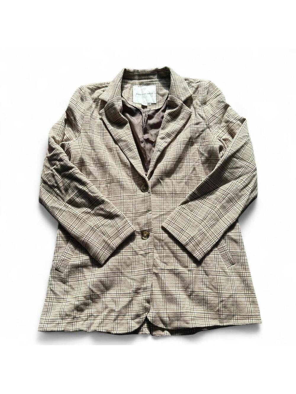 American Eagle Plaid Blazer Size Small